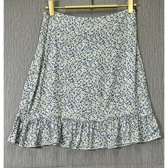 Brandy Melville Dresses & Skirts - Brandy Melville Skirt Womens Small One Size Blue Floral Skirt Comfort